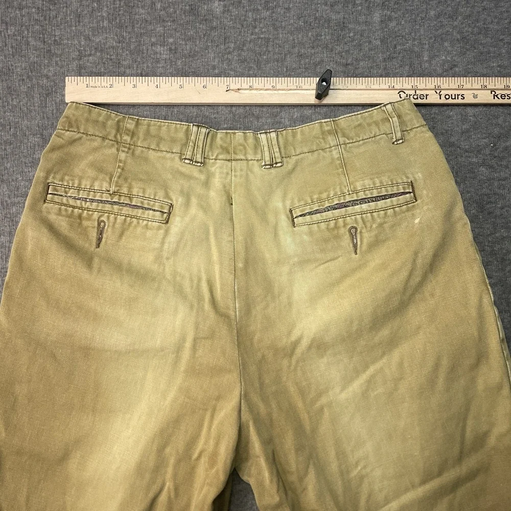 Vintage Bobbio Pants Womens Size 31 Brown Khaki Flat‎ Front Retro Casual 80s